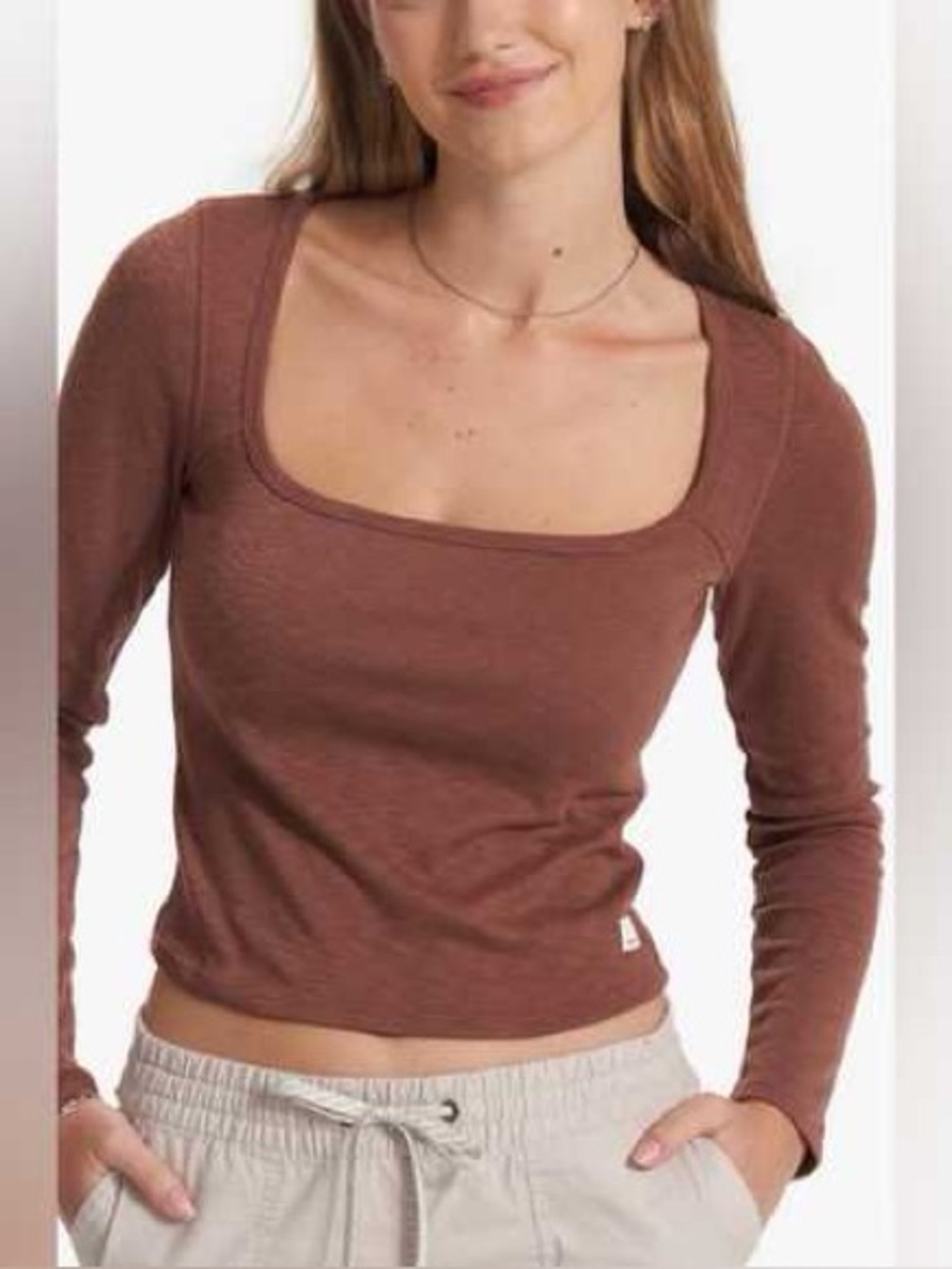 Vuori Sunrise Long Sleeve Square Neck Top